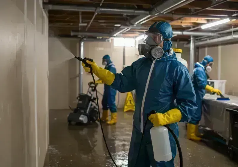 Basement Sanitization and Antimicrobial Treatment process in Parkville, MD